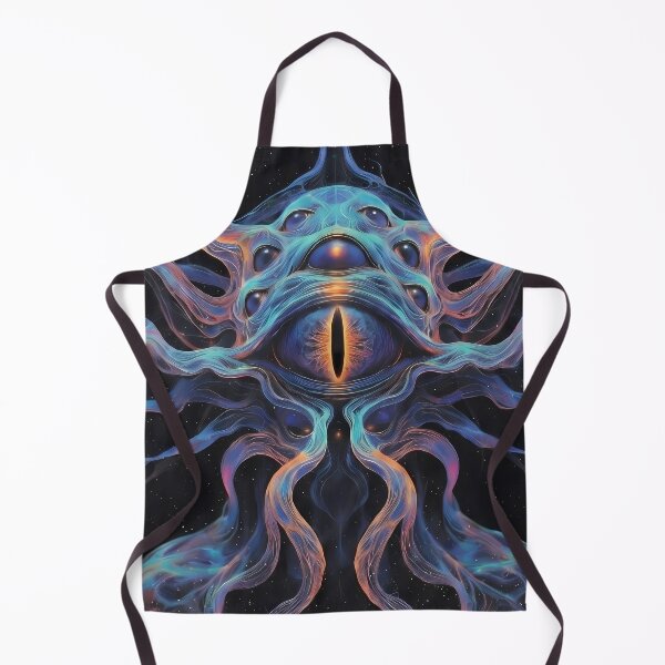 Item preview, The Guardian of Fractured Time | Cosmic Guardian Wall Art | Psychedelic Portal Entity designed and sold by House of the Charlatan.