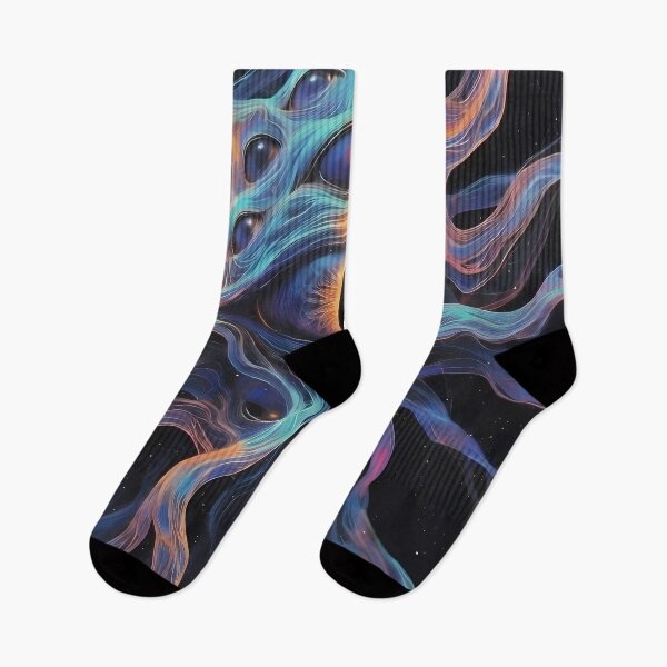 Item preview, The Guardian of Fractured Time | Cosmic Guardian Wall Art | Psychedelic Portal Entity designed and sold by House of the Charlatan.