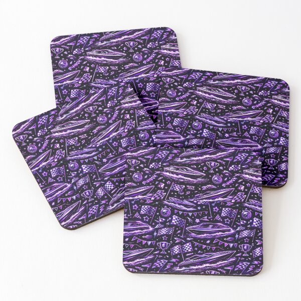 Item preview, Neon Purple Boat Racing Speedboat designed and sold by ChristinasMess.