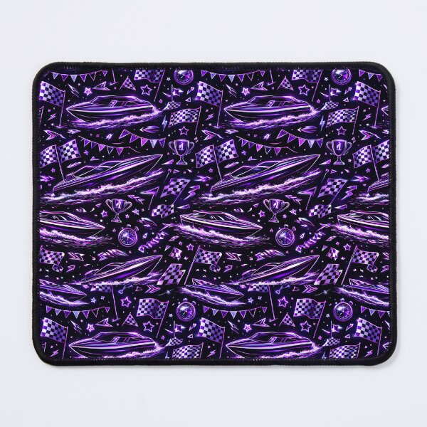 Item preview, Neon Purple Boat Racing Speedboat designed and sold by ChristinasMess.