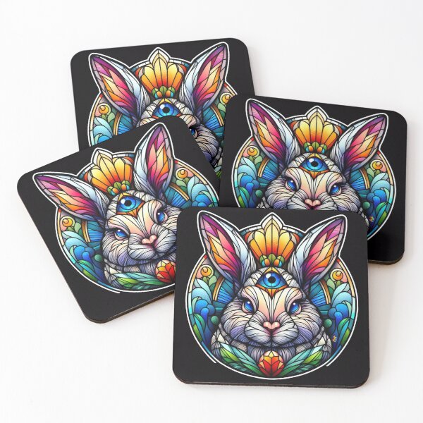 Item preview, Mystic Third Eye Stained Glass Bunny designed and sold by CAutumnTrapp.