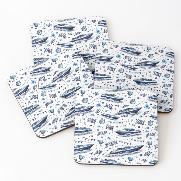 Item preview, Blue Boat Racing Speedboat designed and sold by ChristinasMess.