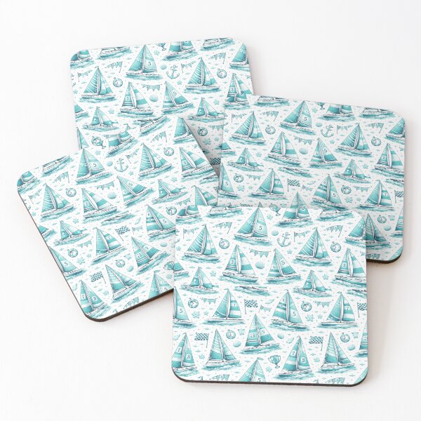 Item preview, Turqouise Race Boat Sailing designed and sold by ChristinasMess.