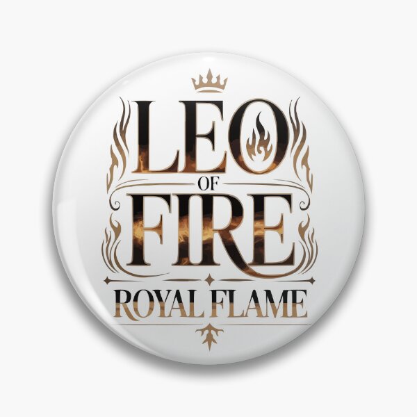 Item preview, Leo of Fire – Royal Flame Luxury Fire Zodiac Design designed and sold by MoodThreadz.