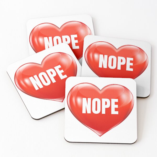 Artikelvorschau, Nope Heart – Sag Nein zur Liebe entworfen und verkauft von PIXEL POP DESIGNS - Beyond the Norm!.