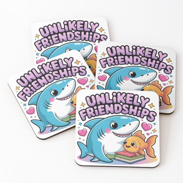 Item preview, Unlikely Friendships Shark & Goldfish T-Shirt – Cute Kawaii Reading Ocean Animal Design for Book Lovers & Kids designed and sold by GemBob Creations.