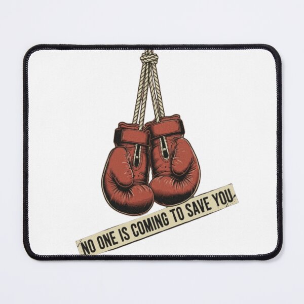 Item preview, NO ONE IS COMING TO SAVE YOU – Vintage Boxing Gloves Gym Training Design designed and sold by BuiltByDiscipline.