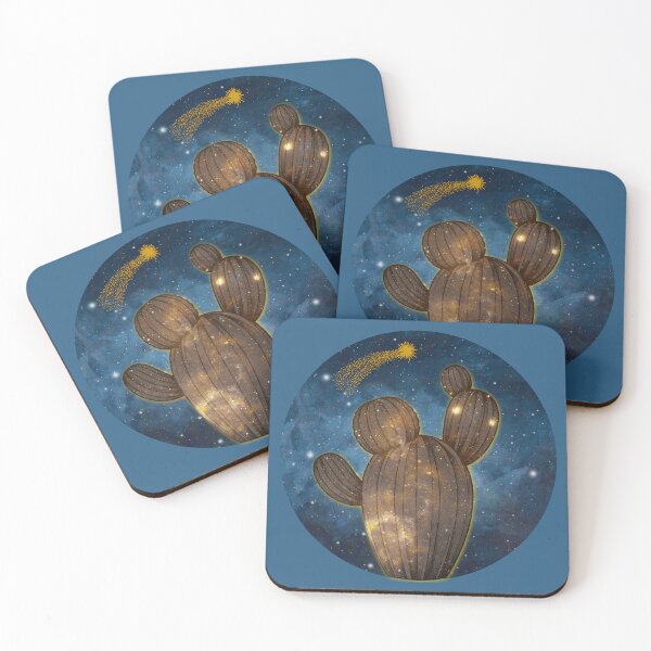 Item preview, Luminous Cactus Galaxy Shooting Star Art designed and sold by 3DDesignSpot.