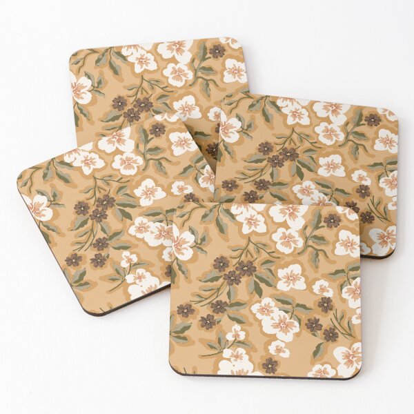 Item preview, Sunlit Petals-Monochrome Golden Sand Harmony designed and sold by Fabricatemyart.