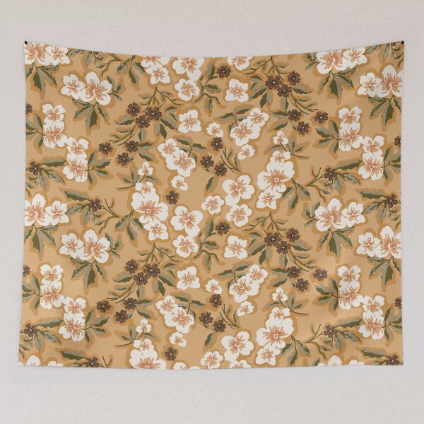 Item preview, Sunlit Petals-Monochrome Golden Sand Harmony designed and sold by Fabricatemyart.