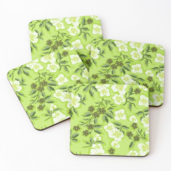 Item preview, Sunlit Petals-Monochrome Green Harmony designed and sold by Fabricatemyart.