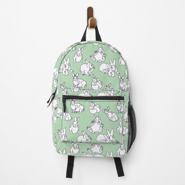 Item preview, Stylized Bunnies on Sage Green Small Scale designed and sold by JamieWetzel.