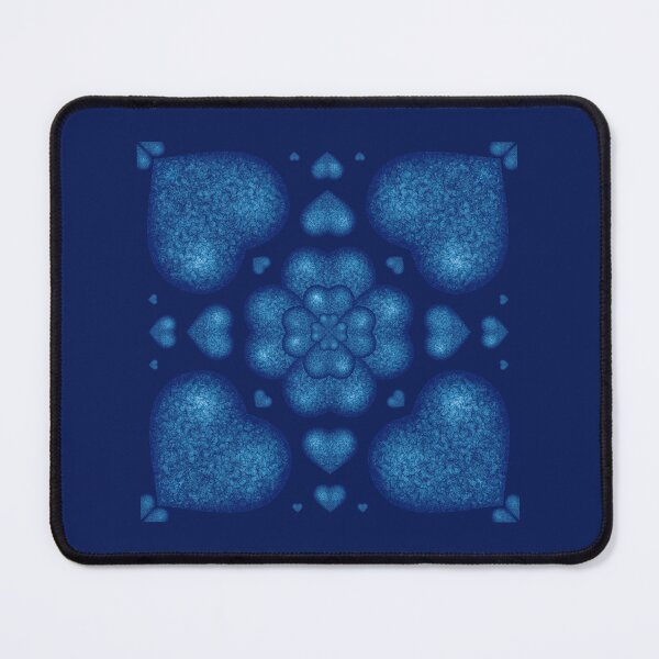 Item preview, Pattern of blue stone hearts designed and sold by Cherevan.