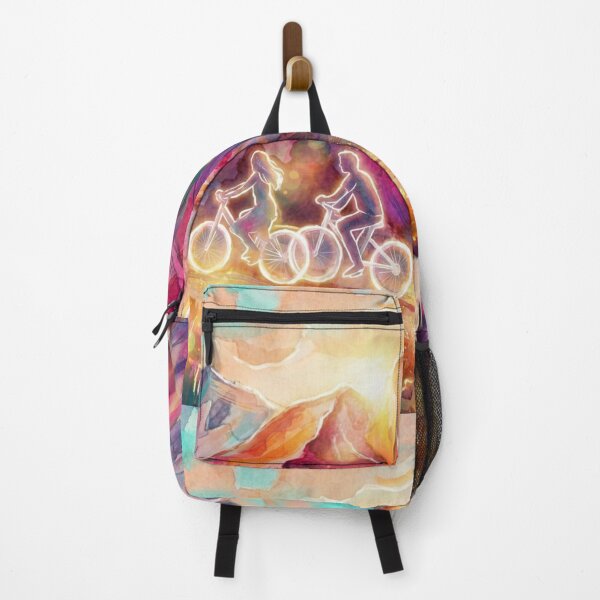 Item preview, Romantic art: Mountain Cycling Couple designed and sold by Cloudive.
