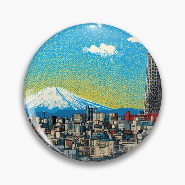 Item preview, Tokyo Pop Art – Skytree & Mount Fuji designed and sold by SkylineVistas Designs.