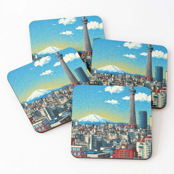Item preview, Tokyo Pop Art – Skytree & Mount Fuji designed and sold by SkylineVistas Designs.
