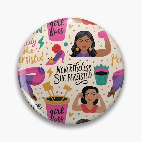 Item preview, Slay Queen Girl Boss Pattern – Feminist Empowerment Quotes   designed and sold by Midnight Veil Designs.