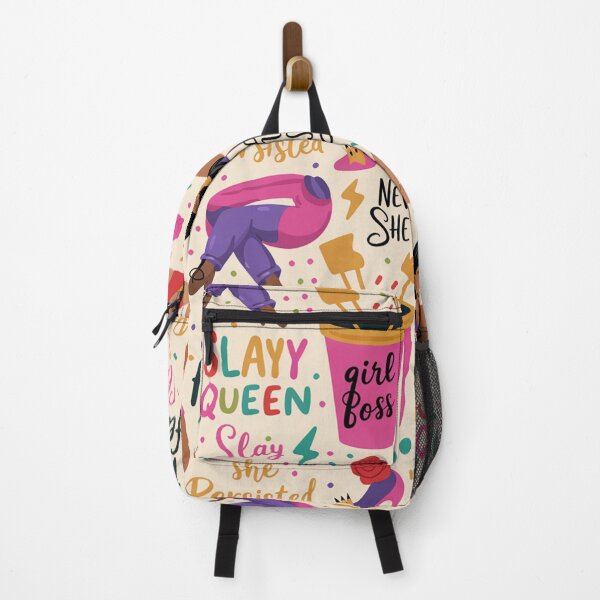 Item preview, Slay Queen Girl Boss Pattern – Feminist Empowerment Quotes designed and sold by Midnight Veil Designs.