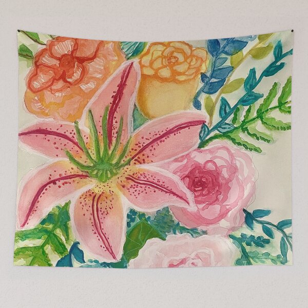 Item preview, Flower Bouquet with Flowing Leaves  designed and sold by CuteBlessing.