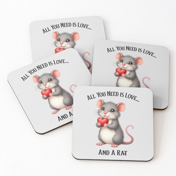 Item preview, All You Need is Love... and a Rat Pet Rat designed and sold by Sachie's Studio.