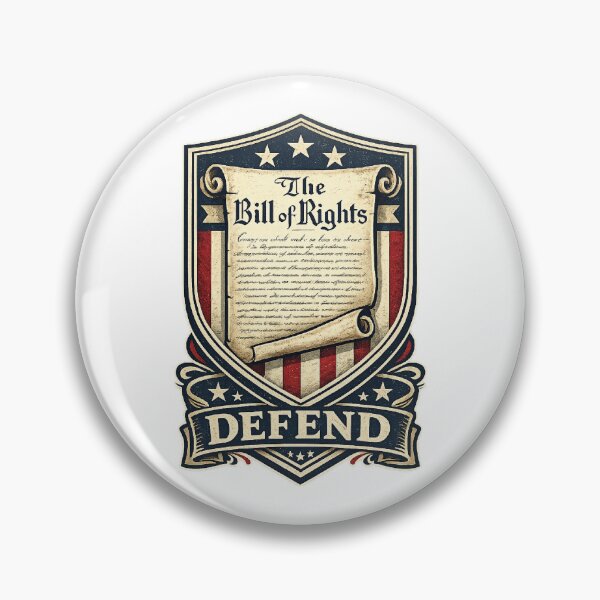 Item preview, Defend The Bill of Rights Patriotic Shield Protest  designed and sold by The Junto Shop.
