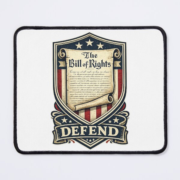 Item preview, Defend The Bill of Rights Patriotic Shield Protest designed and sold by The Junto Shop.