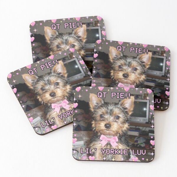 Item preview, 2000s Retro Yorkie Puppy PFP - QT PIE Glitter Graphic designed and sold by Pokah79.