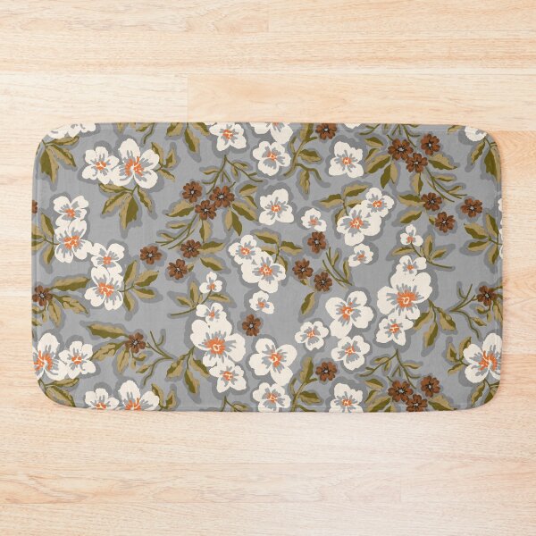 Item preview, Sunlit Petals-Silver Gray-Camel-Chestnut Brown designed and sold by Fabricatemyart.