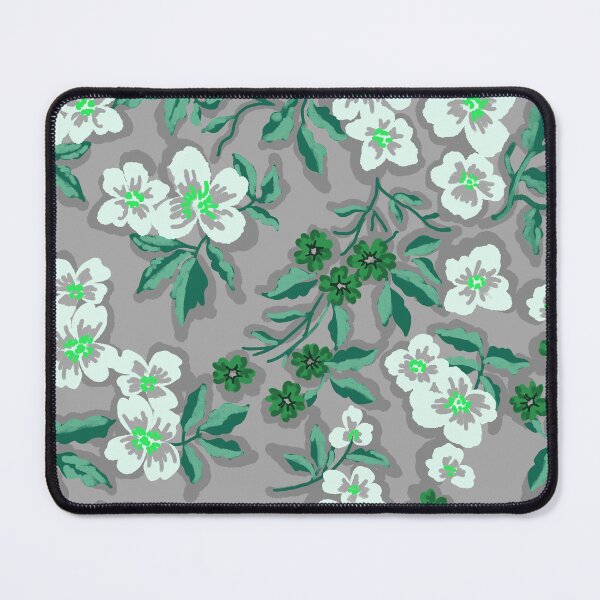 Item preview, Sunlit Petals-Silver Gray-Jade Forest designed and sold by Fabricatemyart.