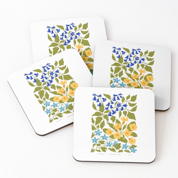 Item preview, Fleurs jaunes et bleues designed and sold by ArtPlus+.