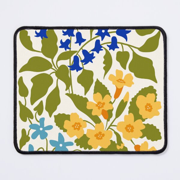 Item preview, Fleurs jaunes et bleues designed and sold by ArtPlus+.