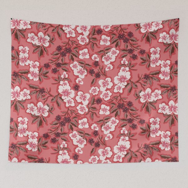 Item preview,  Sunlit Petals-Monochrome Rosy Red Harmony designed and sold by Fabricatemyart.