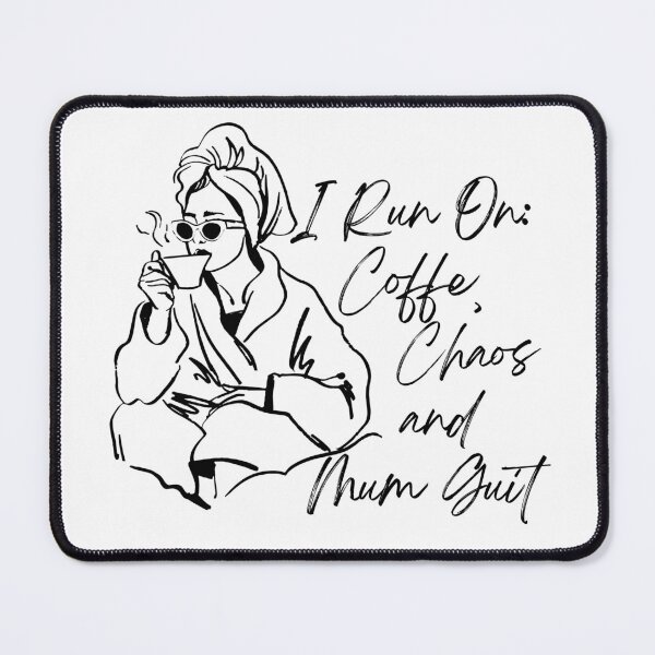 Item preview, I Run On: Coffee, Chaos and Mum Guilt Design for Busy Mothers designed and sold by Tysia Desings.