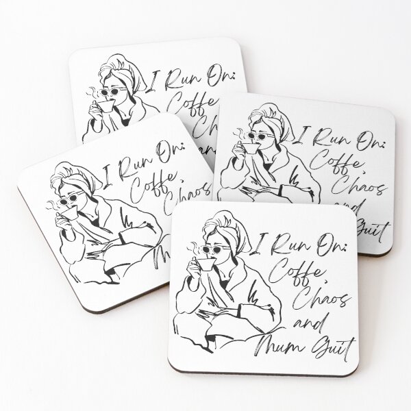 Item preview, I Run On: Coffee, Chaos and Mum Guilt Design for Busy Mothers designed and sold by Tysia Desings.