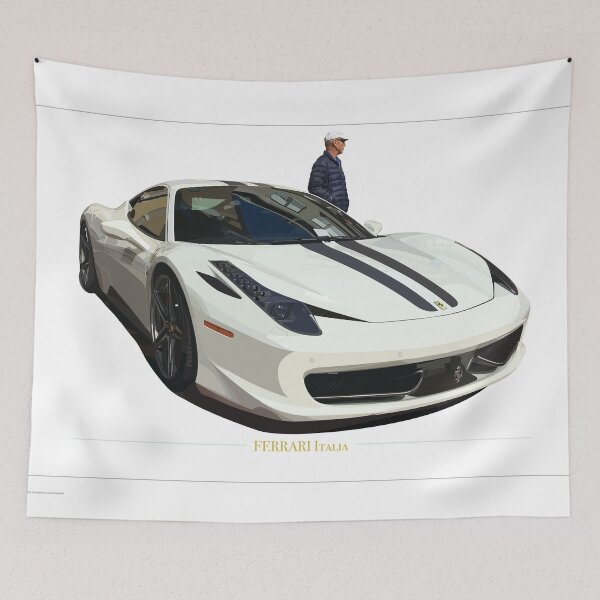 Item preview, Iconic Italian Sportscar, Ferrari Italia Illustration, Robert Hills designed and sold by Robert Hills.