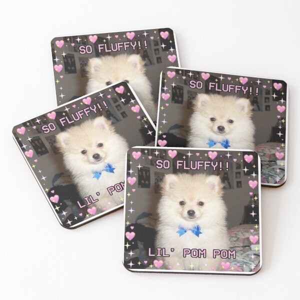 Item preview, 2000s Retro Pomeranian Puppy PFP - SO FLUFFY Glitter Graphic designed and sold by Pokah79.