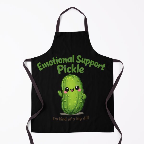 Item preview, Emotional Support Pickle Cute Funny Big Dill Pun Kawaii Pickle Cartoon Gift designed and sold by HubCreates.