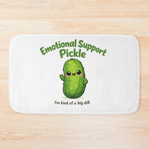 Item preview, Emotional Support Pickle Cute Funny Big Dill Pun Kawaii Pickle Cartoon Gift designed and sold by HubCreates.