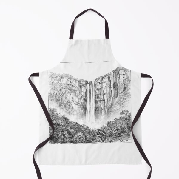 Item preview, Artistic sketch based on a photo I took at Angel Falls, Venezuela designed and sold by venezuelaprintglobal.