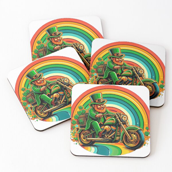 Item preview, St Patrick's Day Biking Leprechaun Graphic Design designed and sold by AIClothingUK.
