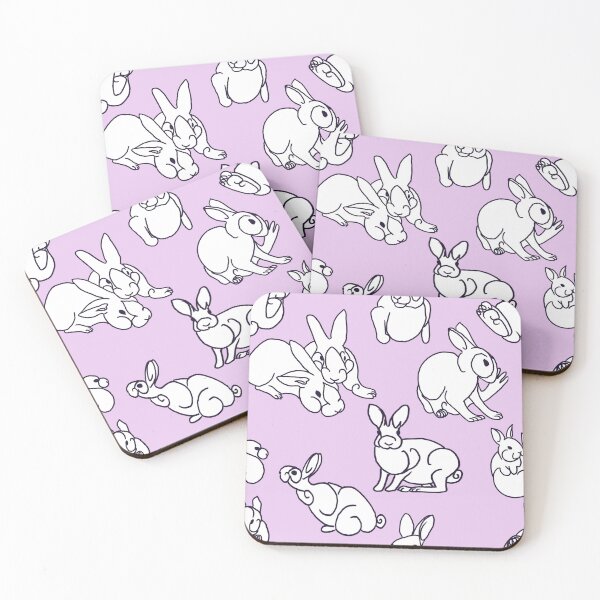 Item preview, Stylized Bunnies on Lilac designed and sold by JamieWetzel.