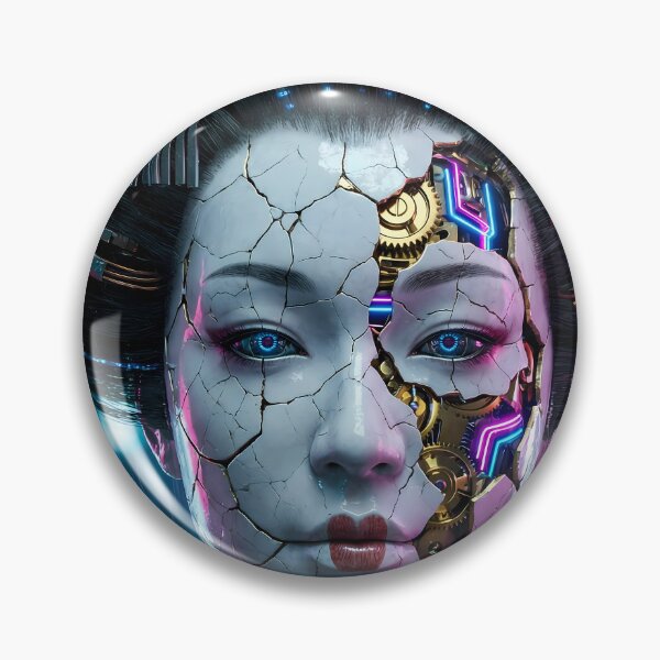 Artikelvorschau, Neo Kyoto Geisha - Cyberpunk Android Mask entworfen und verkauft von Neon Nature Studio.