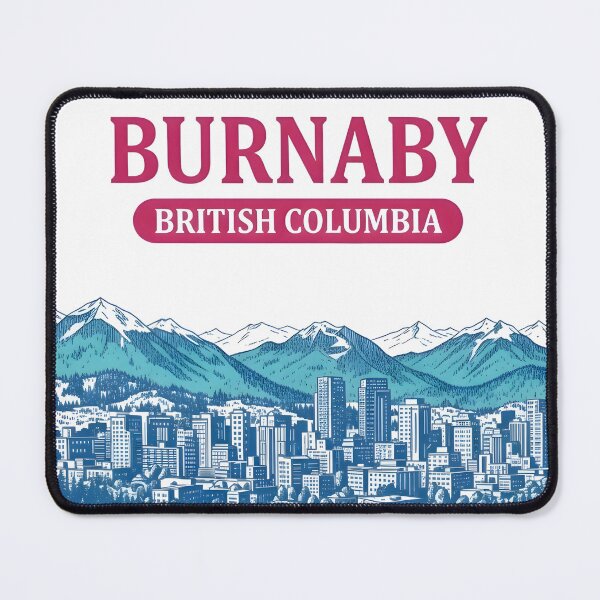 Item preview, Burnaby BC Canada Cute Realistic Blue Skyline Citscape designed and sold by HowToCanadian.