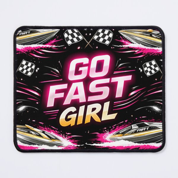 Item preview, Go Fast Girl Pink Race Boat designed and sold by ChristinasMess.