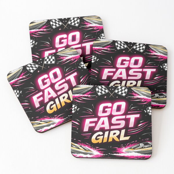 Item preview, Go Fast Girl Pink Race Boat designed and sold by ChristinasMess.