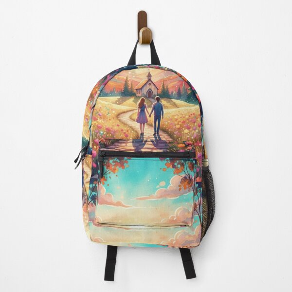 Item preview, Romantic art: Couple walking to church designed and sold by Cloudive.