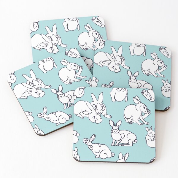 Item preview, Stylized Bunnies on Sunshine Blue designed and sold by JamieWetzel.