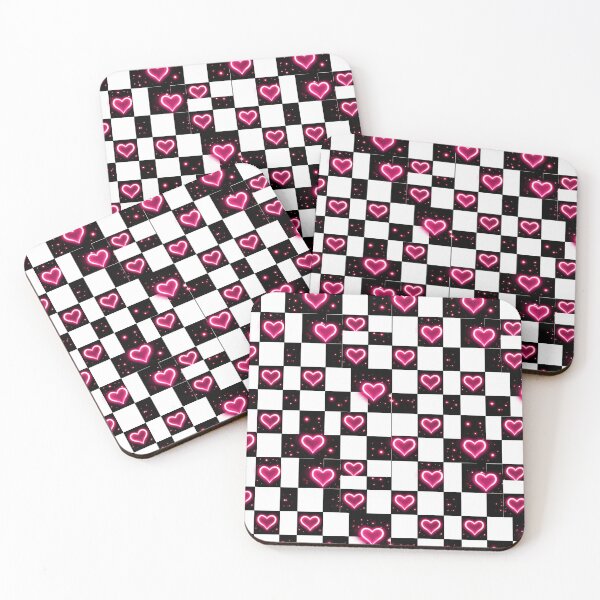 Item preview, Checkered Flag Pixel Fun Pink Hearts designed and sold by ChristinasMess.