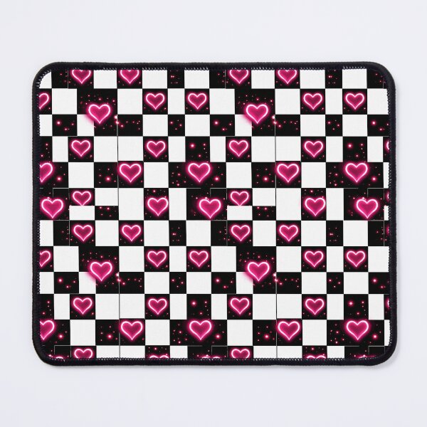 Item preview, Checkered Flag Pixel Fun Pink Hearts designed and sold by ChristinasMess.
