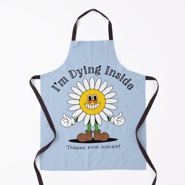 Item preview, Happy Daisy Dying Inside – Cute Dark Humor Flower Cartoon Design designed and sold by TickleSharkDsg.